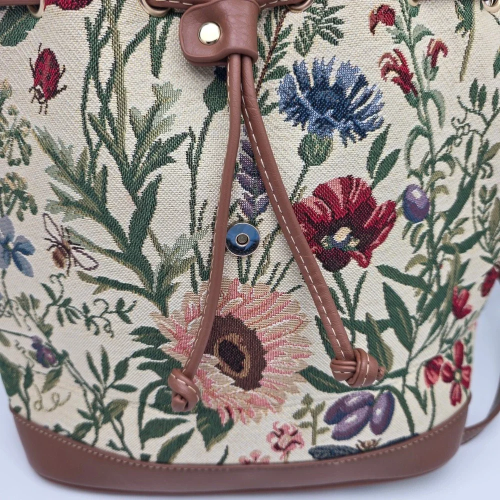 Tapestry Floral Backpack Witchy Moth Cottagecore Fairycore Grandmacore Botanical